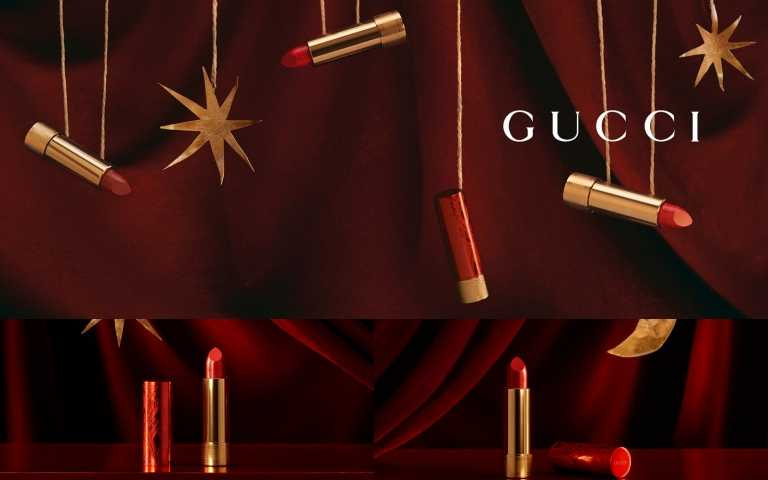 精品时尚唇膏Gucci抢先推出农历新年限量版唇膏，风象星座、水象星座开运必选这一色开桃花！